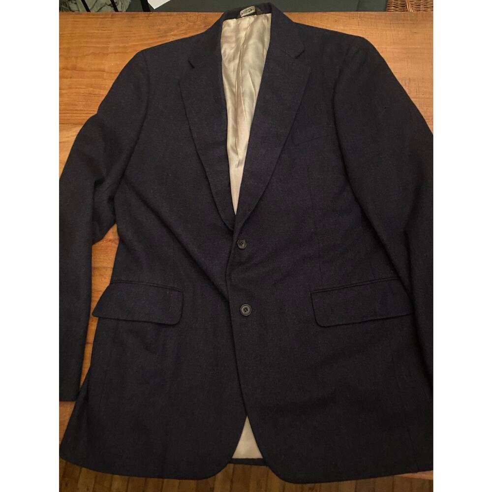 Paul Stuart Men's 40R Sport Coat Blazer Black Wool Made in Canada Luxury